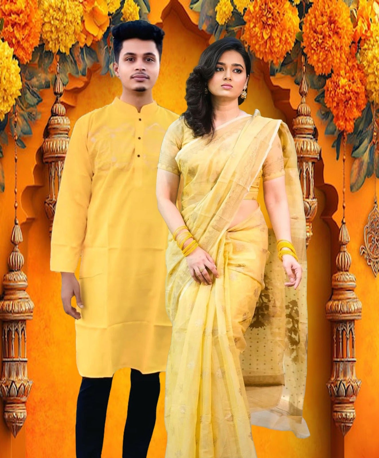 Sharee Panjabi Couple Set
