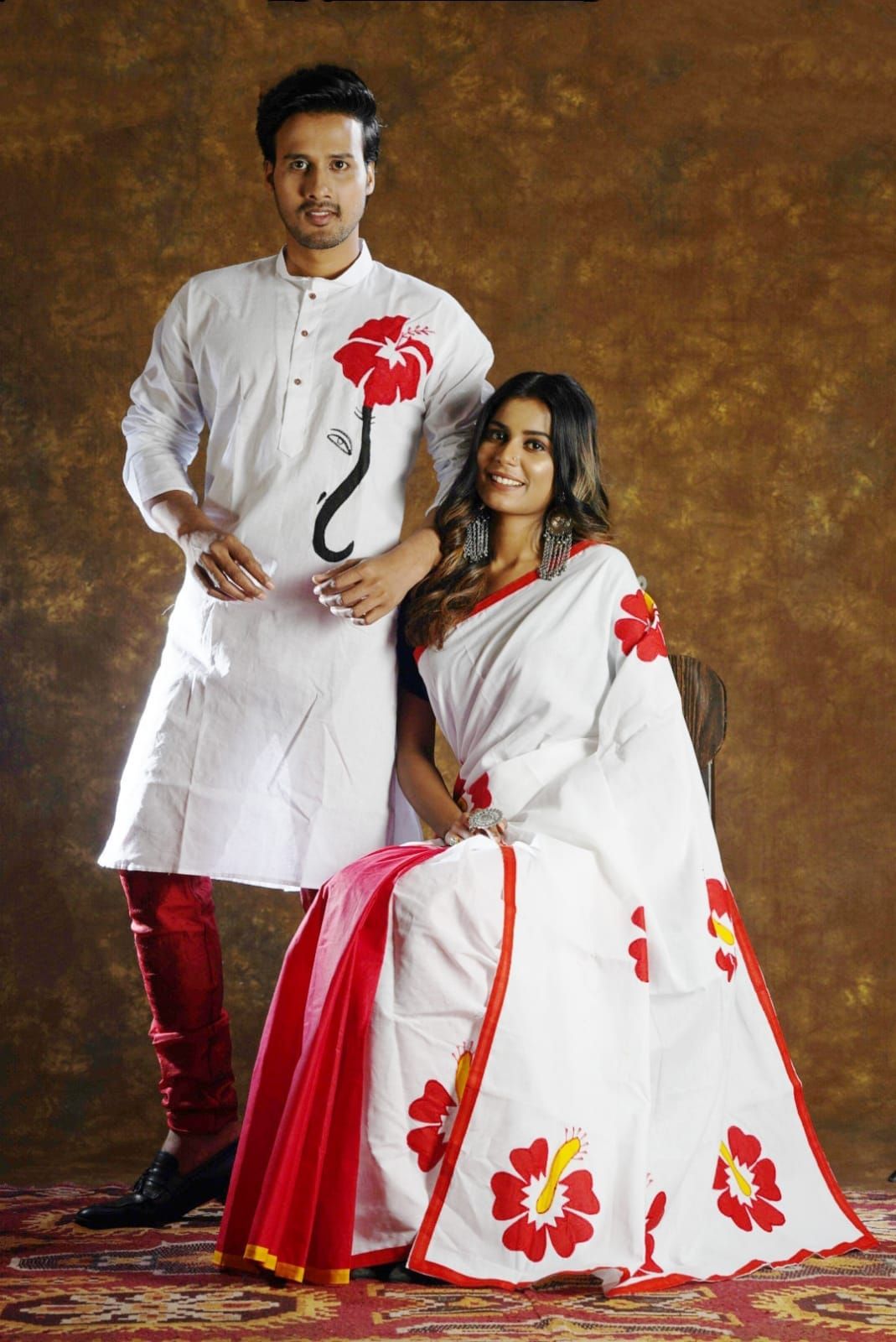 Sharee Panjabi Couple set with Blouse Piece