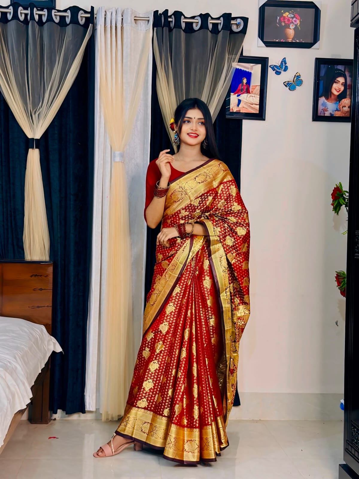 Soft Silk Katan Saree - CIANARA