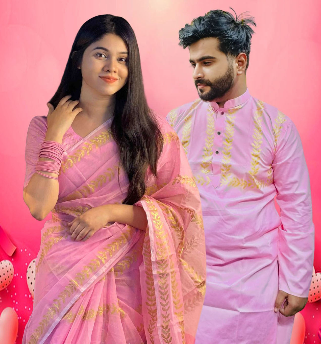 Sharee Panjabi Couple Set