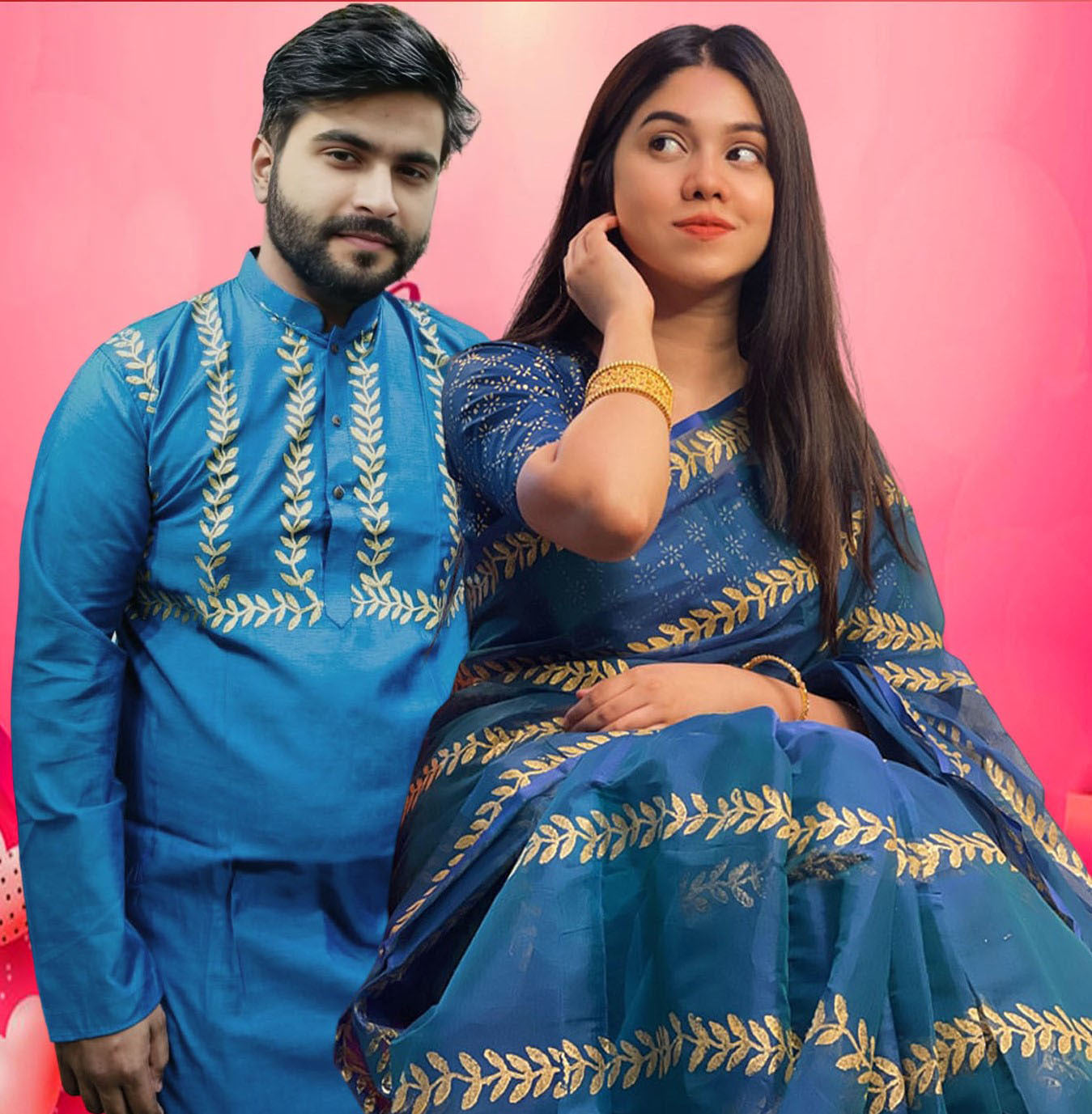 Sharee Panjabi Couple Set