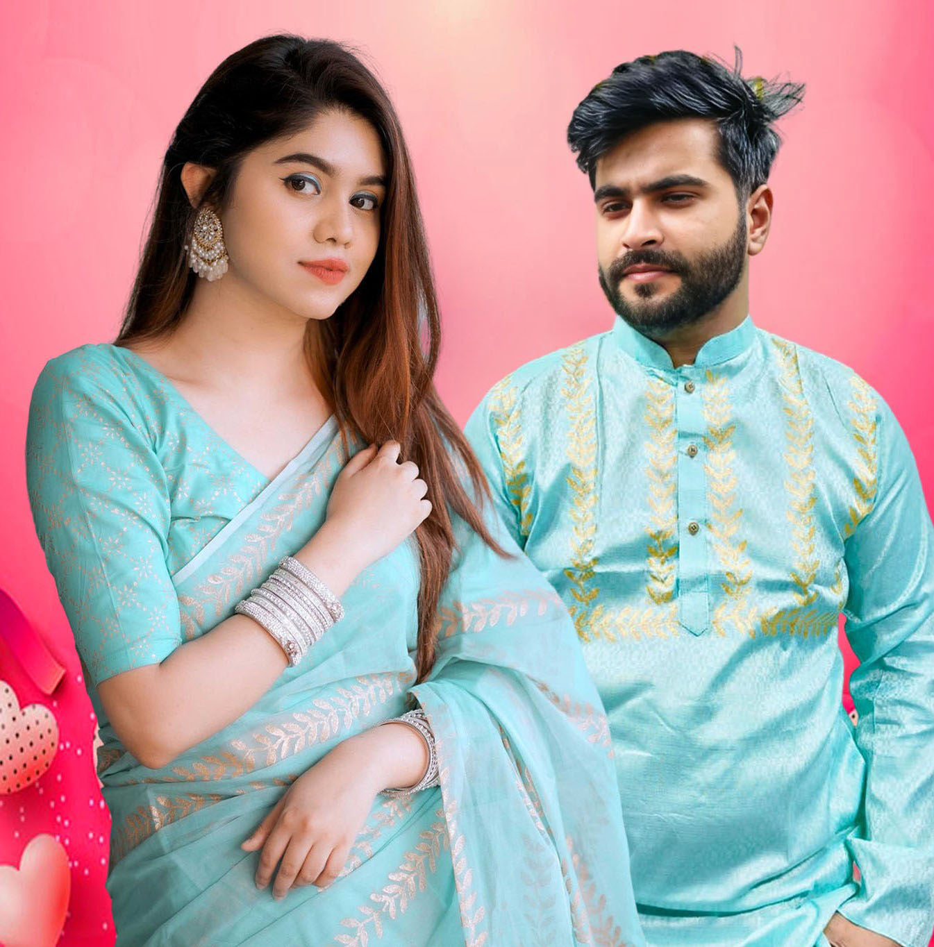 Sharee Panjabi Couple Set