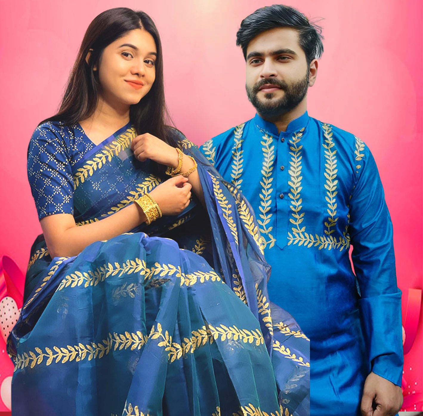 Sharee Panjabi Couple Set