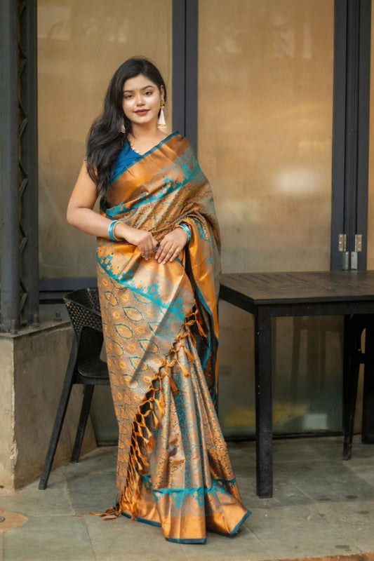 Kanjivaram Katan শাড়ি - CIANARA